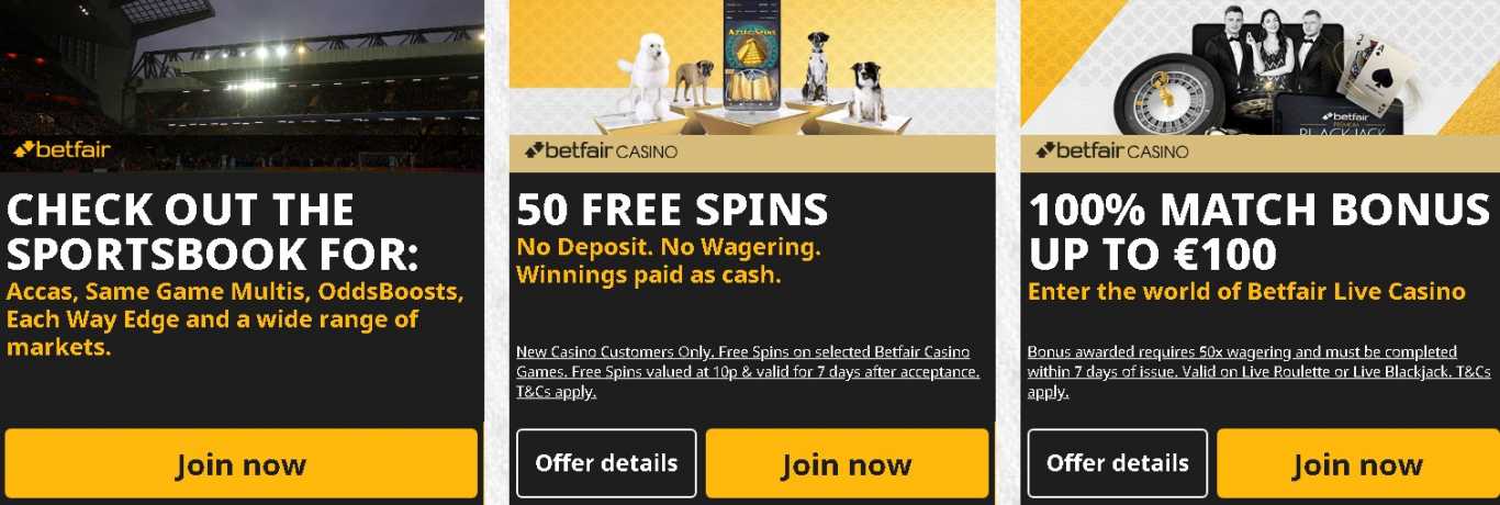 Betfair promo codes offers