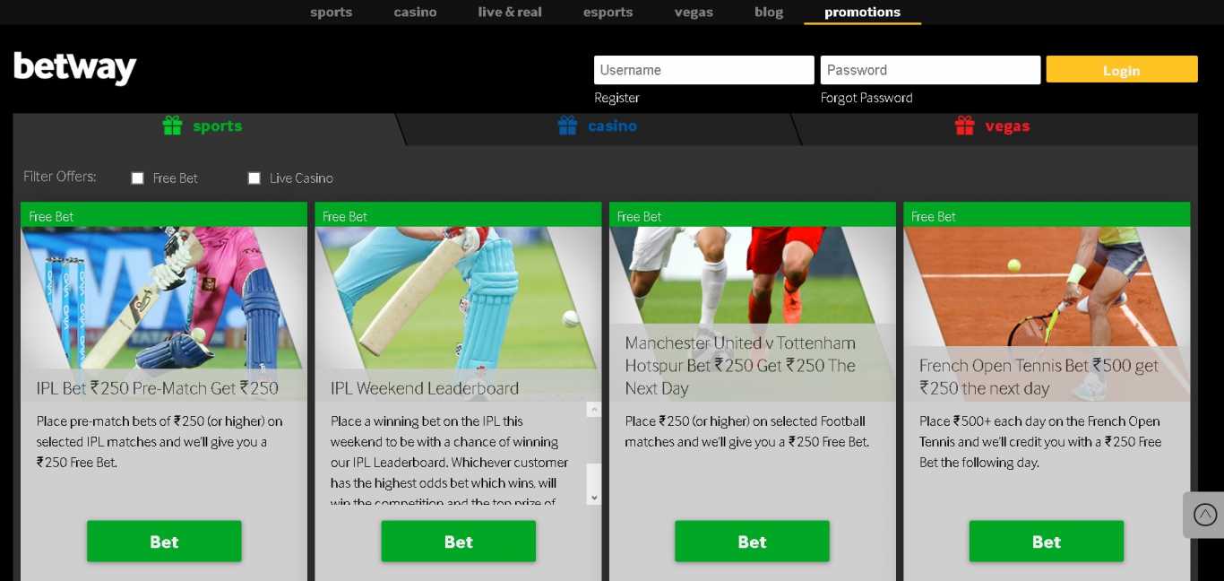 best betway slots