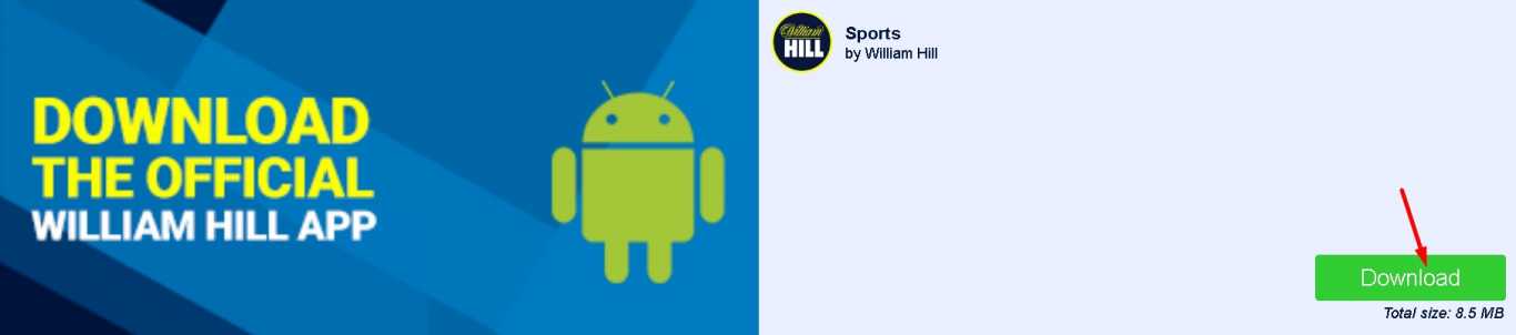 William Hill app for Android