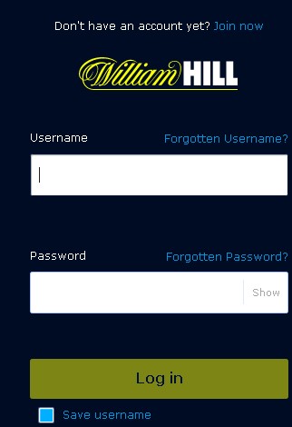 william hill log in my account